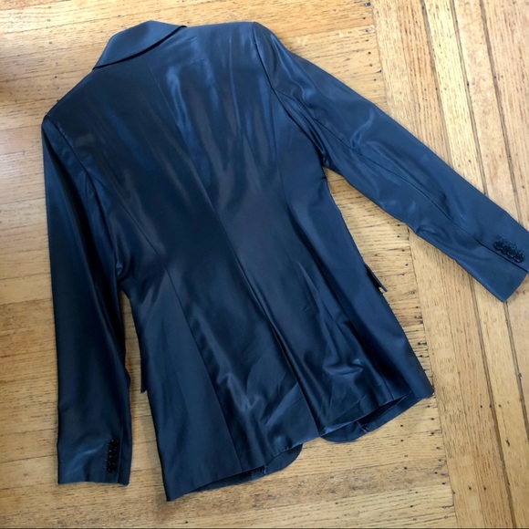 TALULA BABATON CHARCOAL SHEEN FITTED BLAZER - Picture 4 of 5